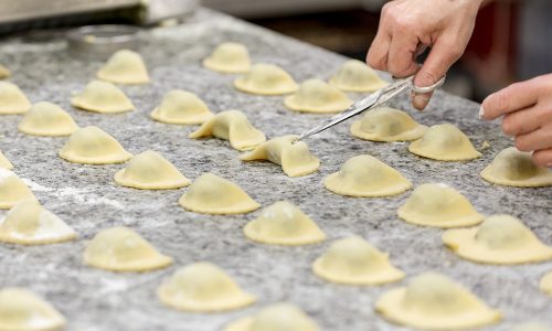 Raw Mpanatigghi Biscuits, typical dessert in Modica, Sicily
