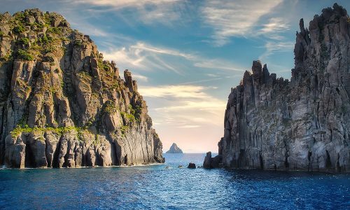 Stromboli island in the Aeolian islands