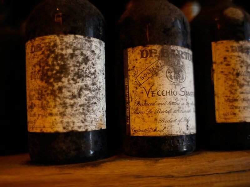 Bottles of Vecchio Samperi wine from Marsala
